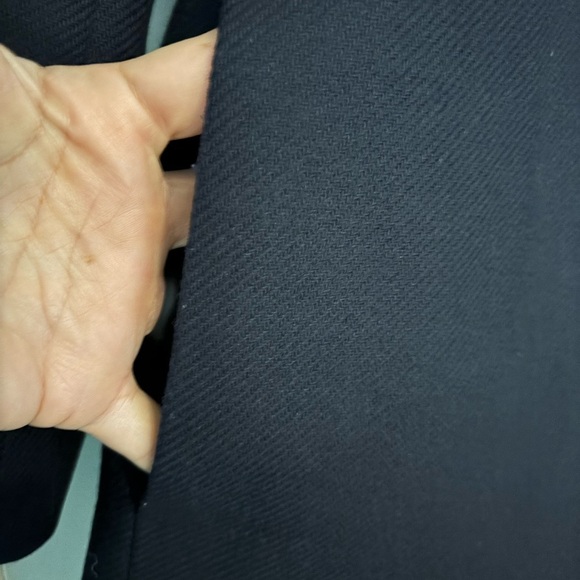 Massimo Dutti Womens Navy Wool Blend Sz 8 Coat 6403 Pockets Hidden Closure - Picture 3 of 11